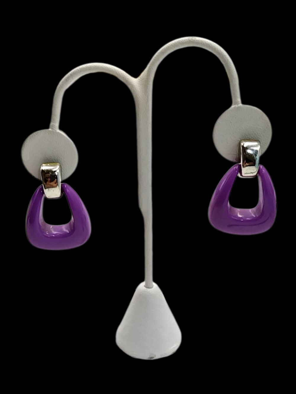 Purple & Silver Pierce Earrings
